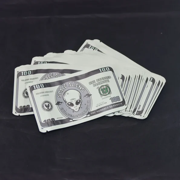 Grands pochons zip plastique Dollar Alien