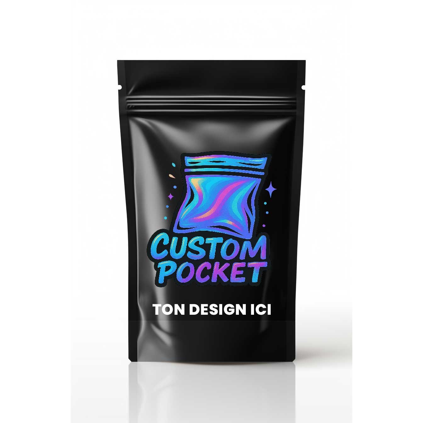 pochon-personnalisé-noir-plastique pochon personnalise noir plastique