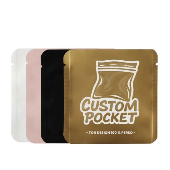 Pochon personnalisé aluminium carré
