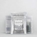 Pochons zip personnalisés transparents (Pack de 100) 1 Pochons zip personnalisés transparents