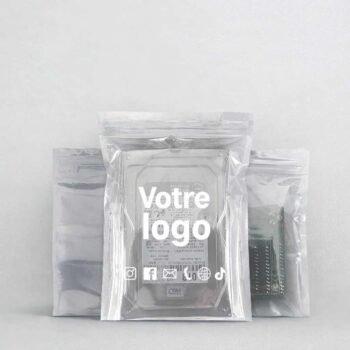 Pochons zip personnalisés transparents