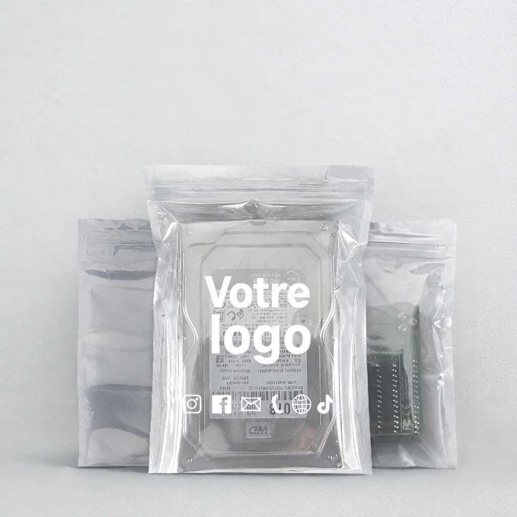 Pochons zip personnalisés transparents Pochons zip personnalisés transparents